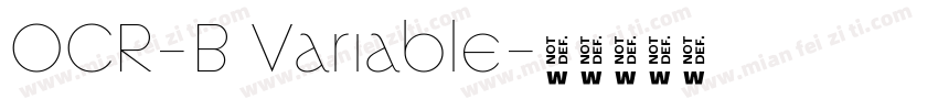 OCR-B Variable字体转换